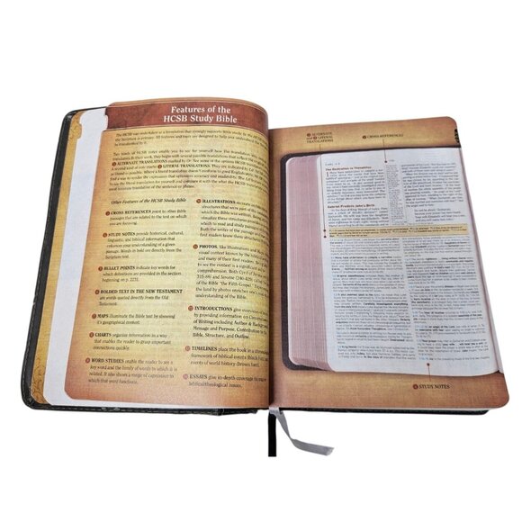 HCSB Holman Christian Standard Study Bible Indexed Gray Simulated Leather 2010 - Picture 11 of 16